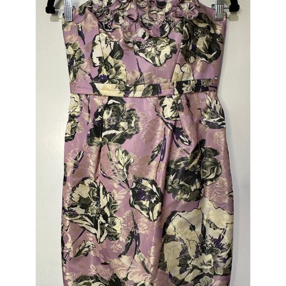 Vera Wang Lavender Label Strapless Floral Party Cocktail Dress Size 2 NWT - Picture 5 of 13
